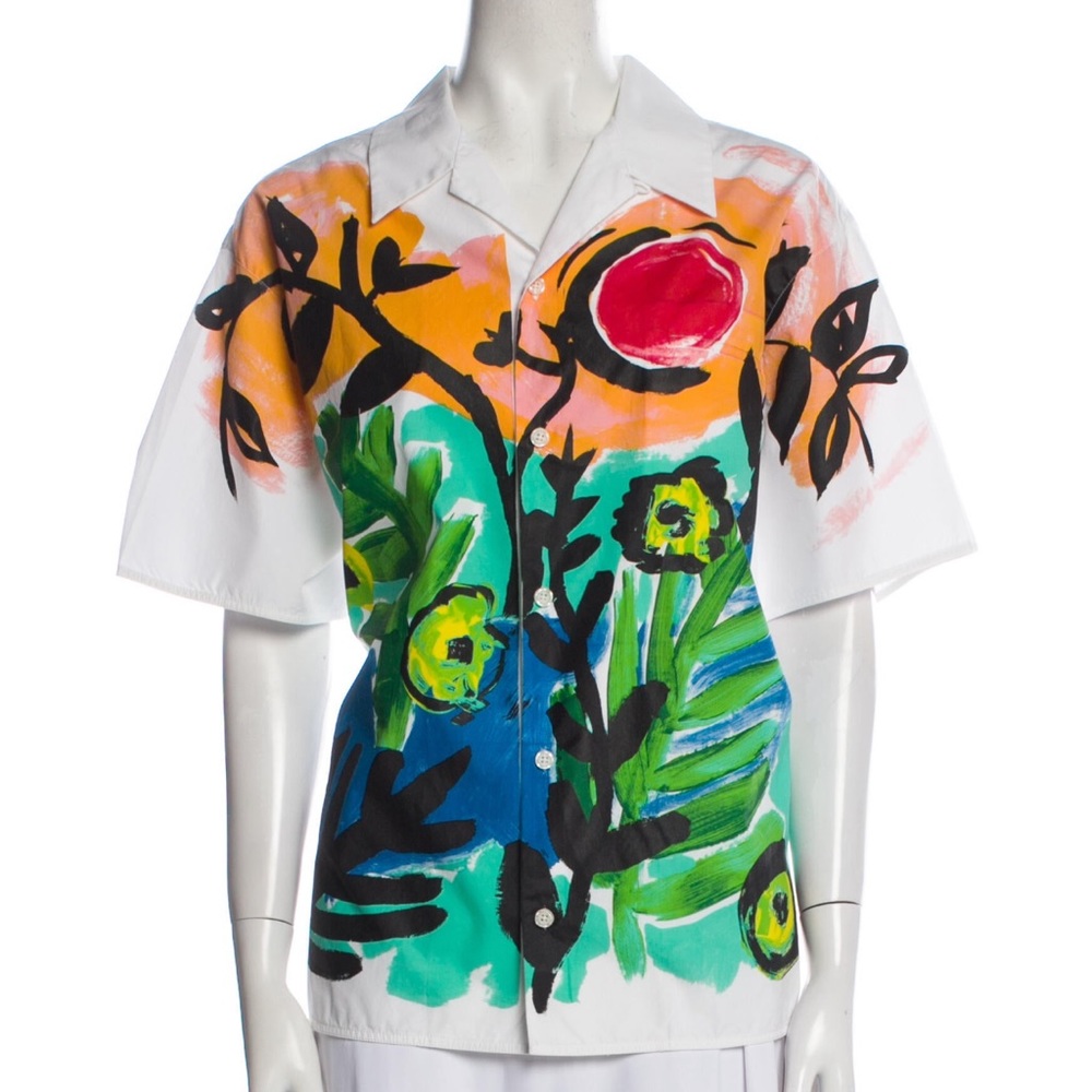 Marni jungle wave poplin